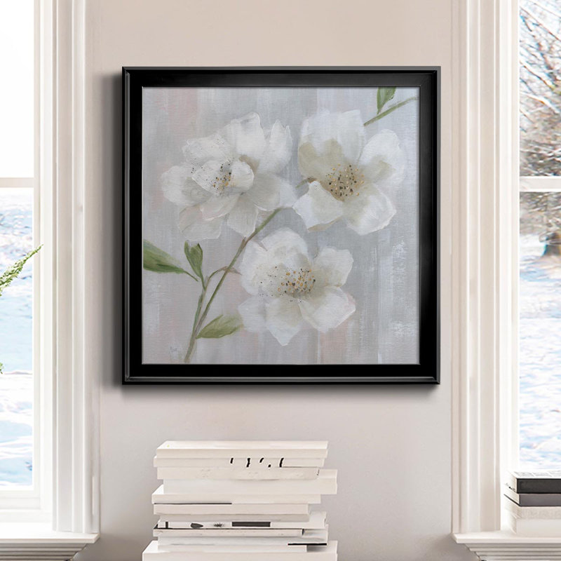 Garden Dreams I - Peinture sur toile encadrée, H 30,5 po x l 30,5 po x P 1,5 po, Noir