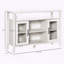 Armoire de rangement rétro avec portes en verre encadrées