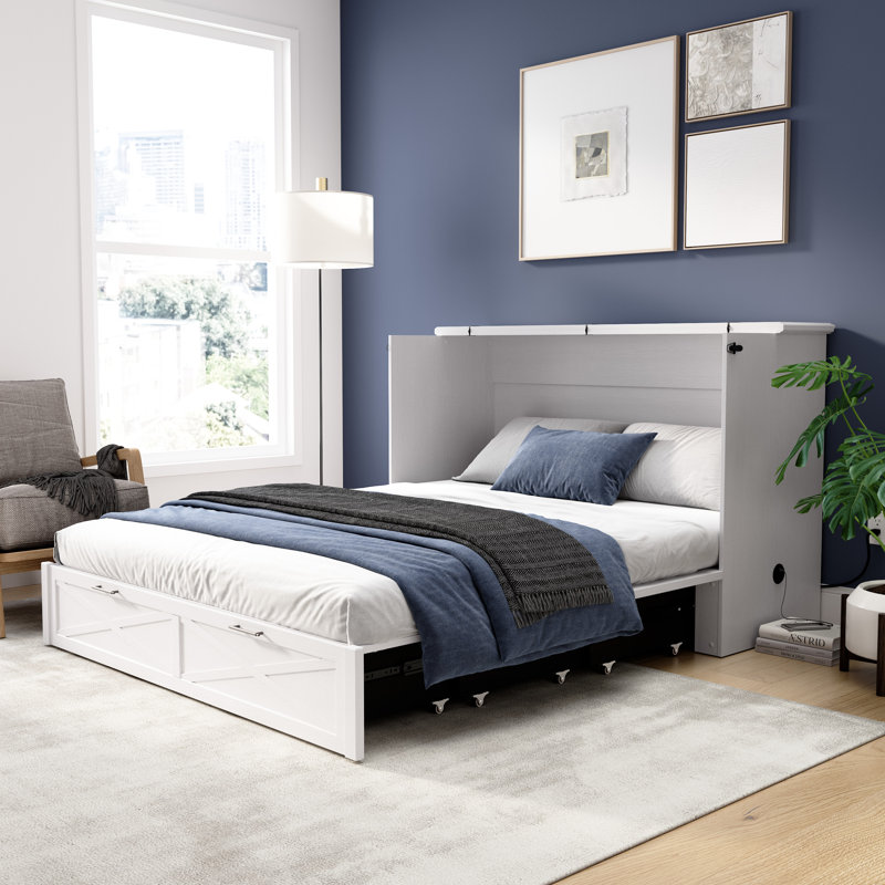 Lit armoire avec tiroir escamotable et matelas Murphy, Grand