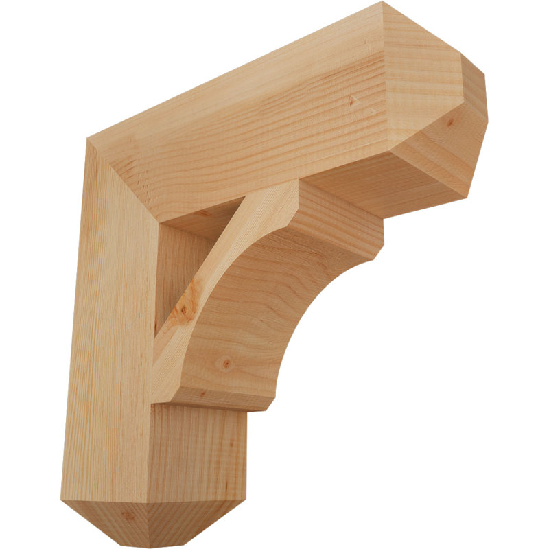 H Support en bois / corbeau, Douglas (lisse), H 20 po x l 5,5 po x P 20 po