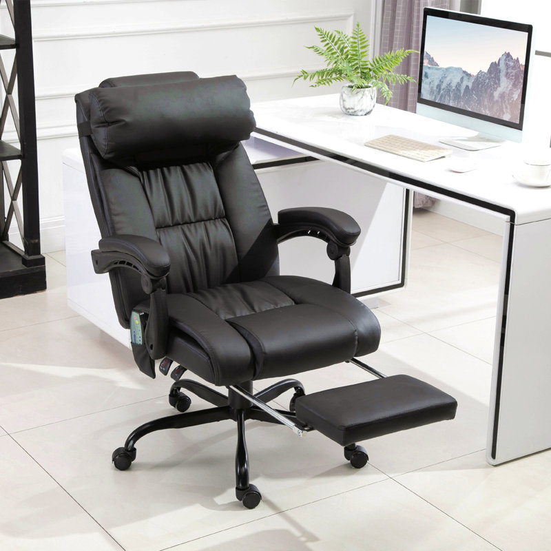 Executive Chair with Headrest, Black
