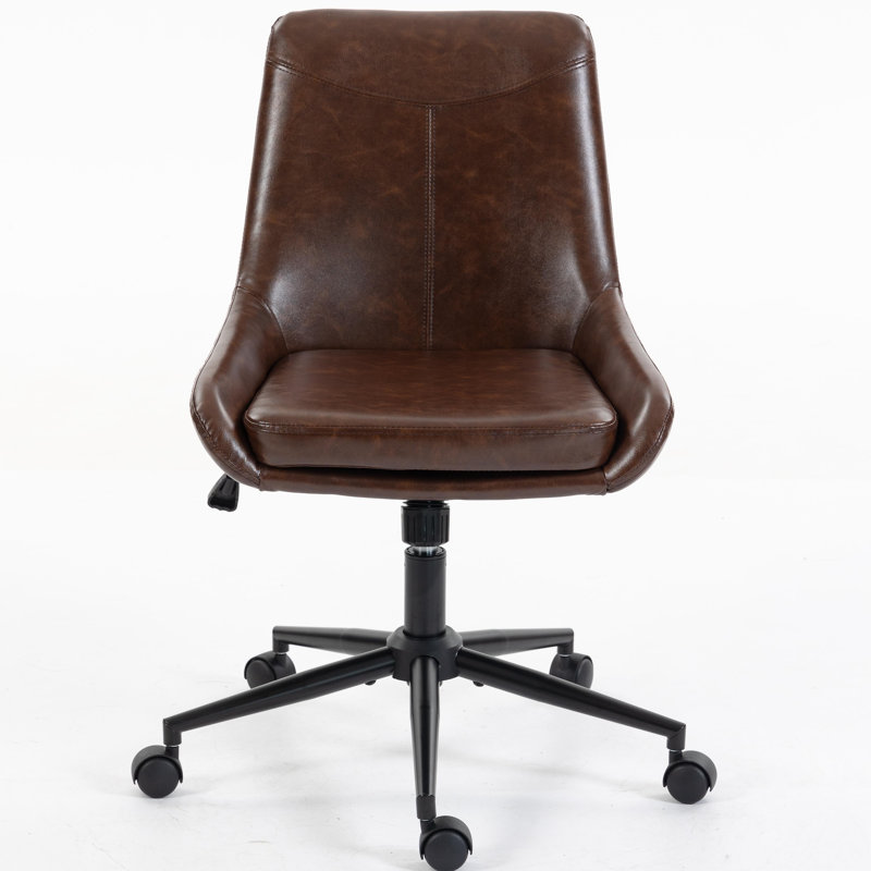Chaise de bureau pivotante en similicuir