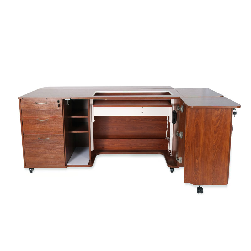 Arrow Sewing Sydney Electric Sewing Cabinet, Grey, Brown