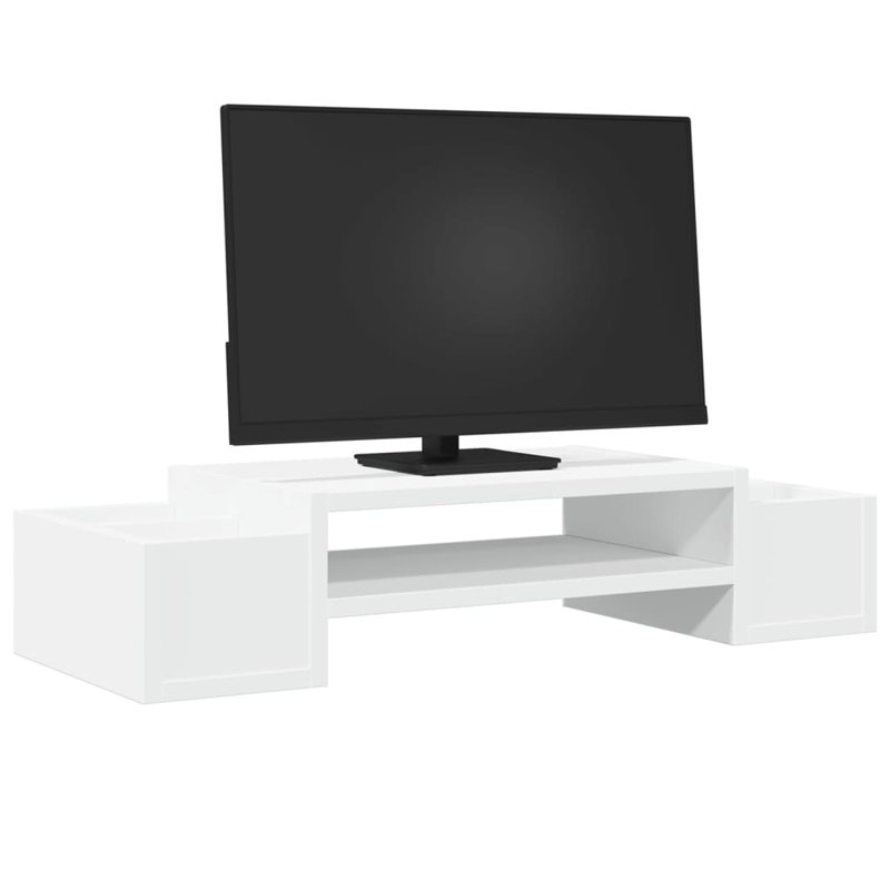 Shirika Manufactured Wood Monitor Stand, White