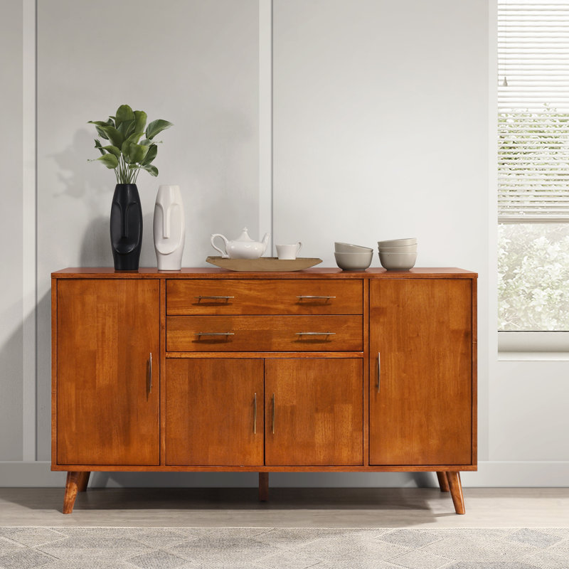Imre Solid Wood 3-Drawer 4-Door Sideboard