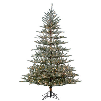 Hard/Mixed Needle Hampton 7.5' Green Pine Artificial Christmas Tree with 800 Clear Lights -  The Holiday Aisle®, F683059196324822BE1A7A1B84E094FB