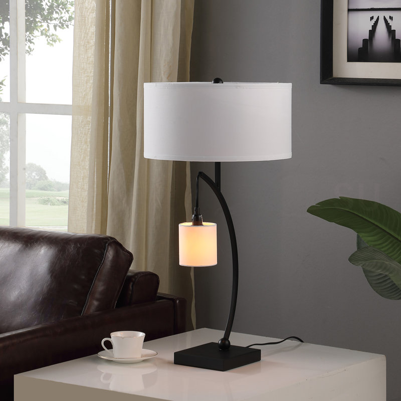 Lampe de table 28 po, Noir mat