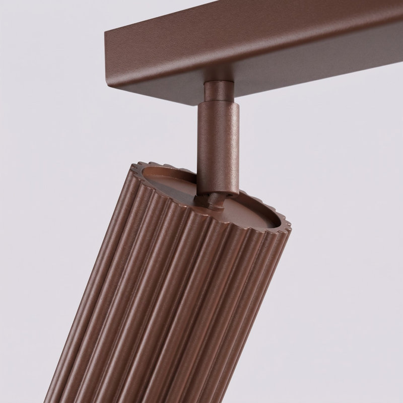 Karbon Aluminium Flush Mount, Brown, 30x6,5x16,5 cm