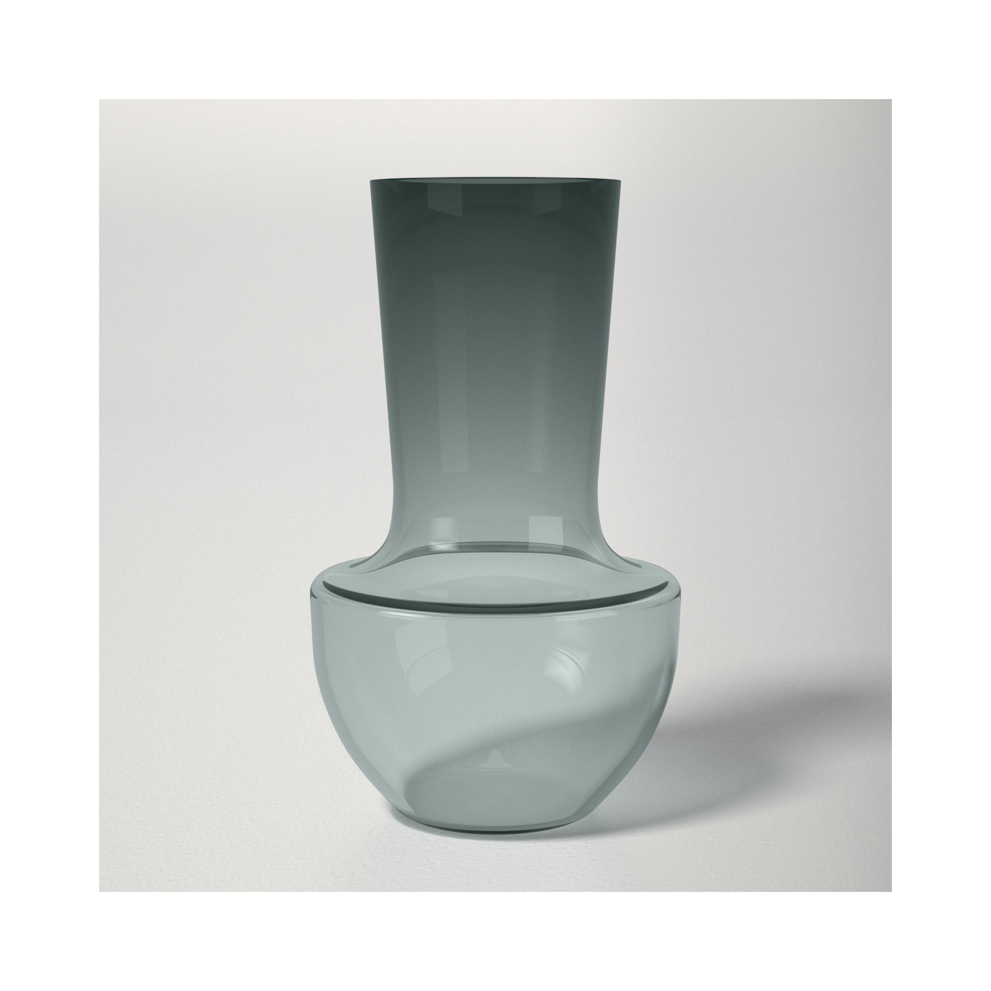 Talum Handmade Glass Table Vase, 12.25" H x 7.25" W x 7.25" D