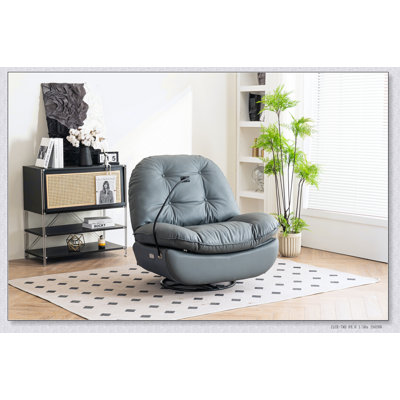 Fauteuil oscillant inclinable électrique avec chargeur USB et lecteur de musique Bluetooth pour le sommeil, le travail et les loisirs
