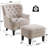 1 set Mid Century Modern Armchair for Living Comfy Seat,Tub Sofa for Bedroom Reading Room-375955517