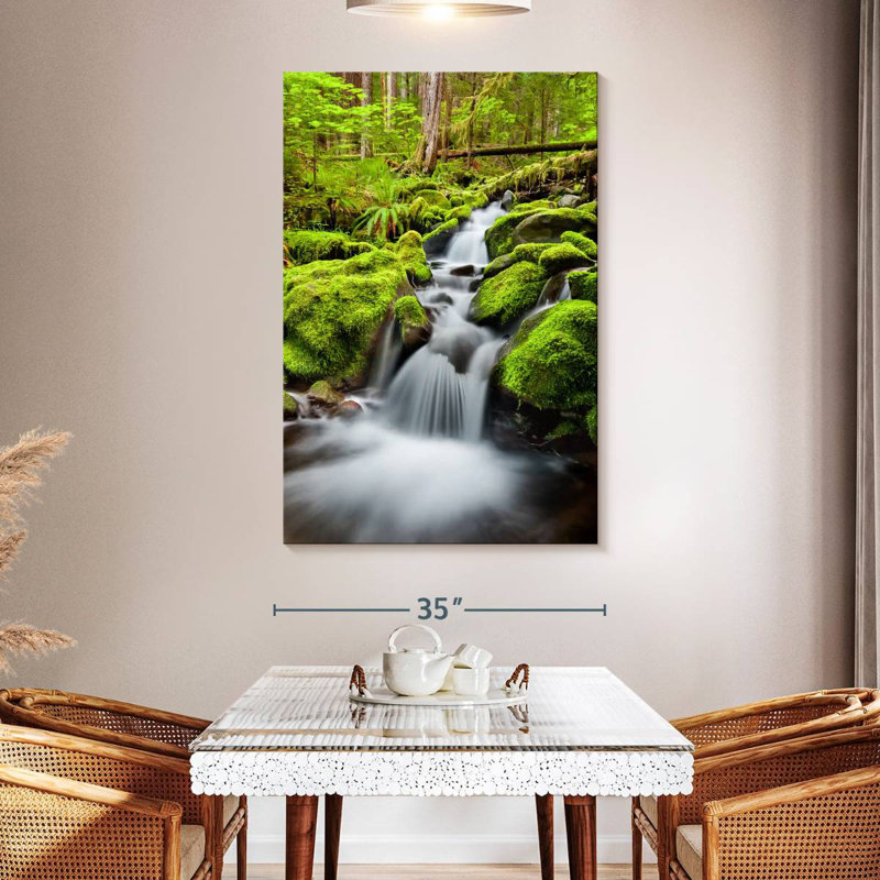 Alvord Cascade At Olympic National Forest, 51" H x 34" W