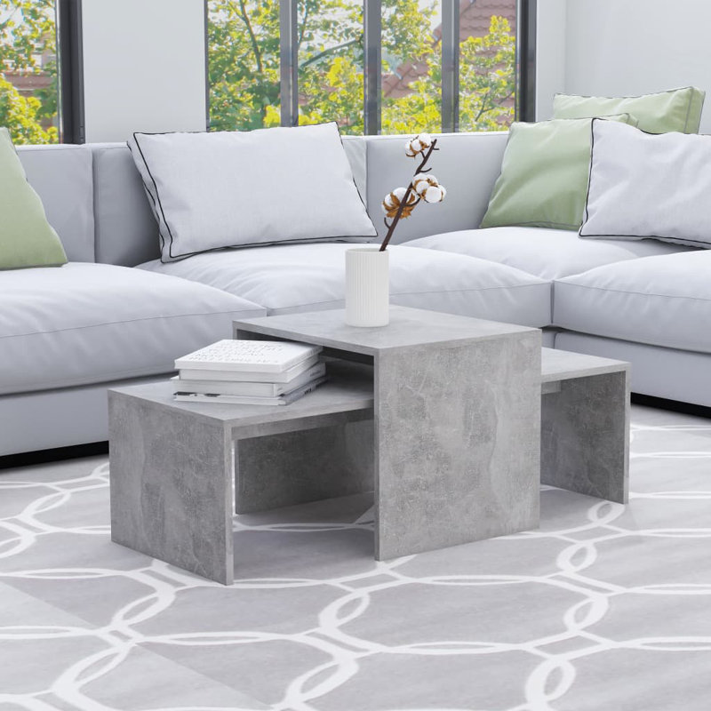 Latitude Run Coffee Table, Concrete Gray