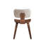 Chaise d'appoint blanche et noyer (2) - Boucle rembourrée avec 2 chaises blanches