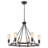 Dimmable Wagon Wheel Chandelier Farmhouse Round Vintage Candle Style Light for Living Room, Foyer, Entryway-114212642-123752294