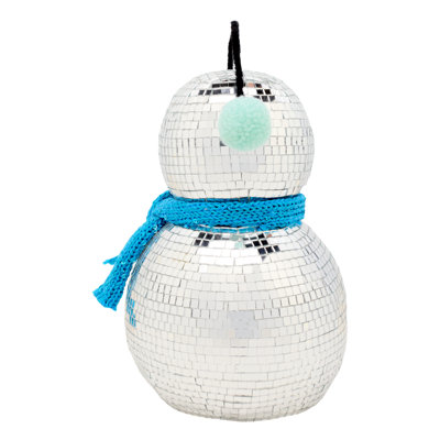 Noël disco 10 po Boule de neige Dicso avec foulard bleu