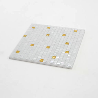 Mingles 0.6" x 0.6" Glass Mosaic Grid Wall & Floor Tile