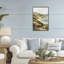 Giclée encadrée peinte Cliffside Coastal Morning, design par Petal Prints Design-130752140-130752142