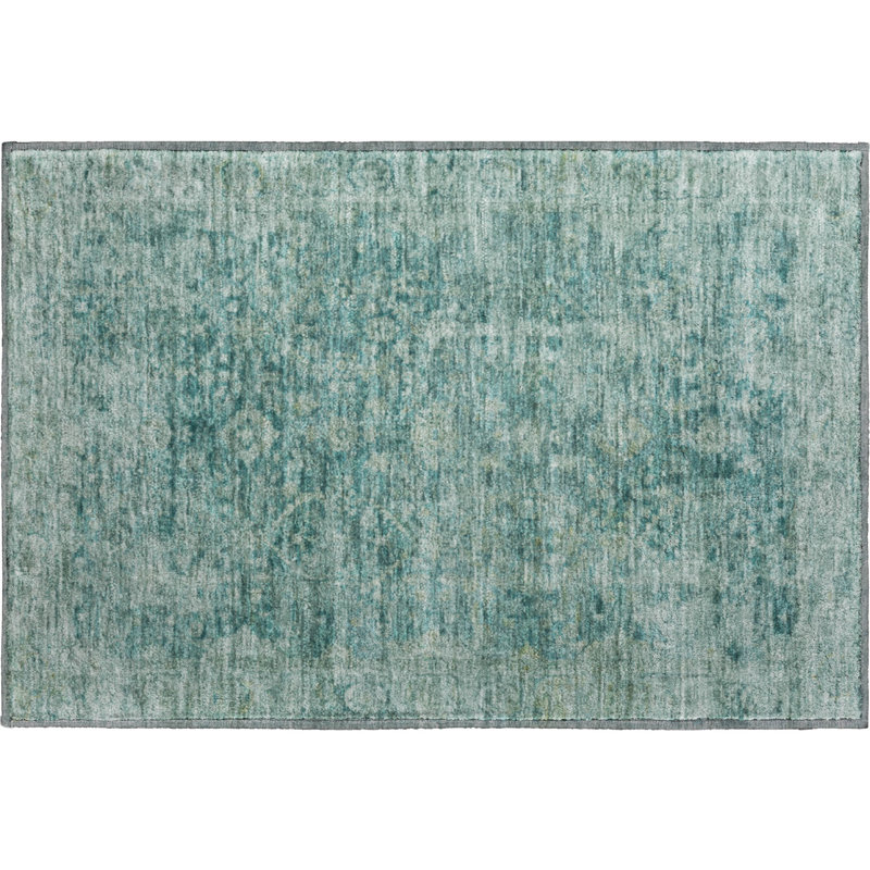 Premium Machine Washable Otte AMF1773 Border Rug, Rectangle 1'8" x 2'6"