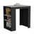 Kitchen Island, Kitchen Bar Table 36" H, 3-Side Shelves-1500814183-1492273235