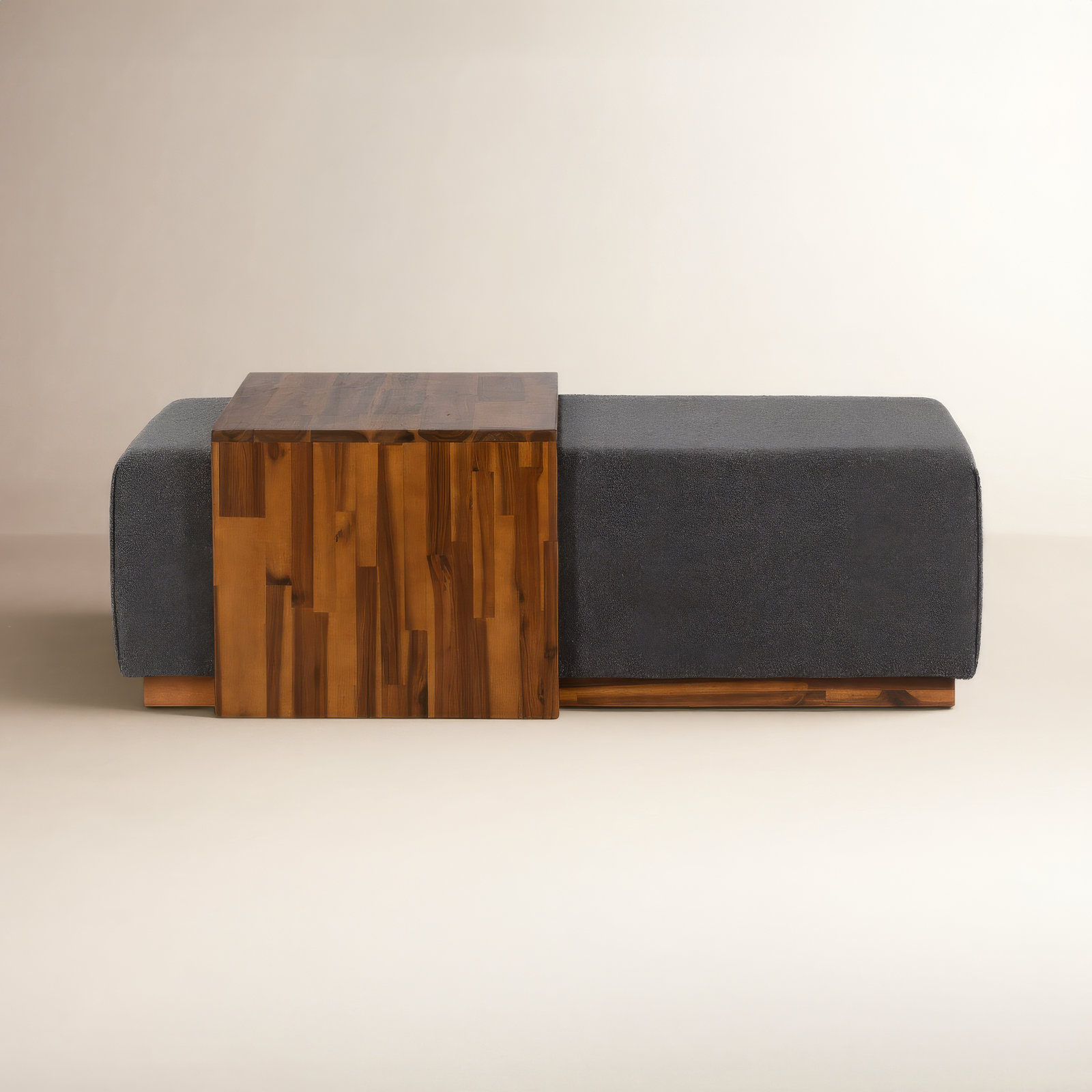 Dakota Solid Wood Coffee Table, Gray