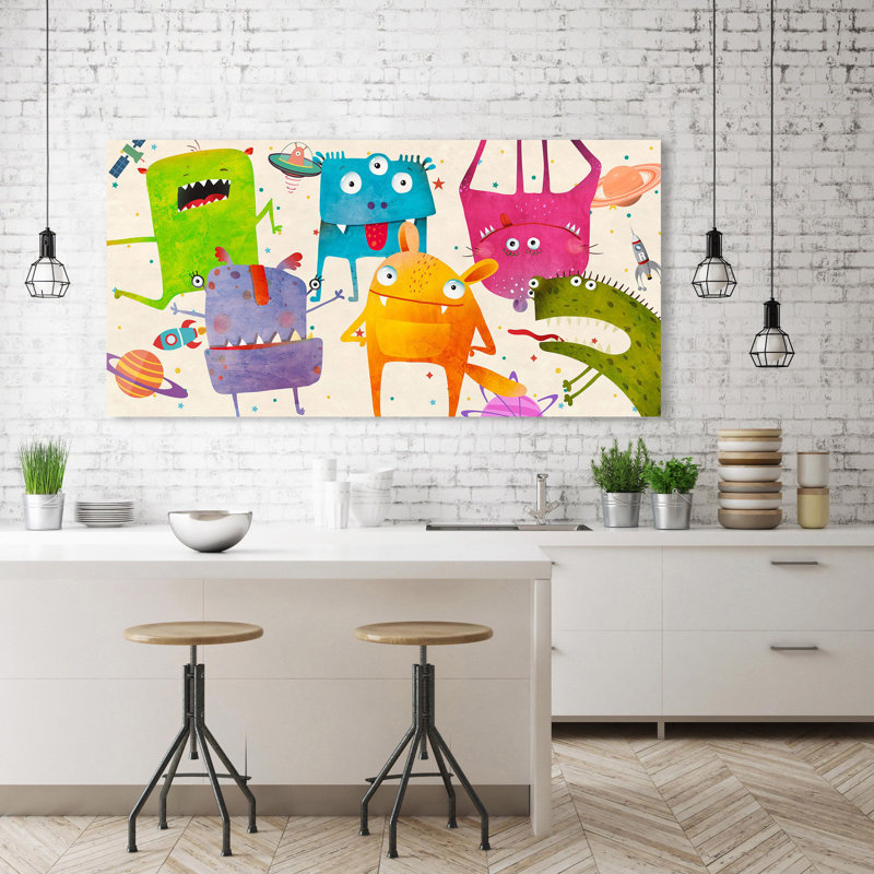 Alien Class by Skip Teller - No Frame Print on Canvas, 70cm H x 140cm W x 4cm D