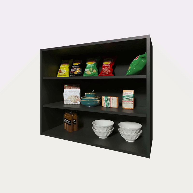 Wall Cabinet With Open Storage
