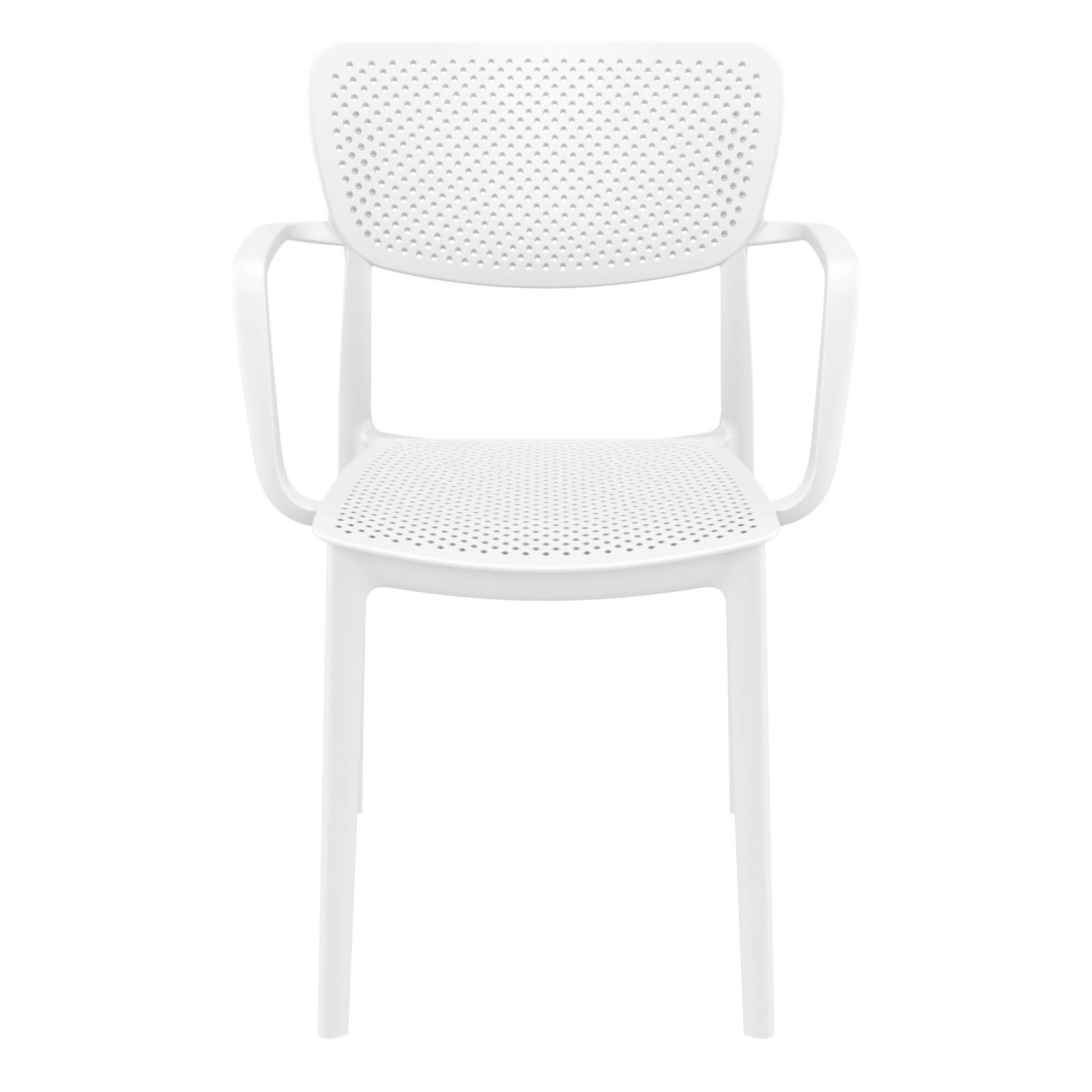 Farrah Stackable Patio Armchair, White