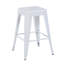Tabourets de bar en métal sans dossier, hauteur du comptoir (lot de 2), non empilables, détachables, montage facile et rapide, design compact idéal pour îlot de cuisine, bar ou salle à manger - Blanc pur.