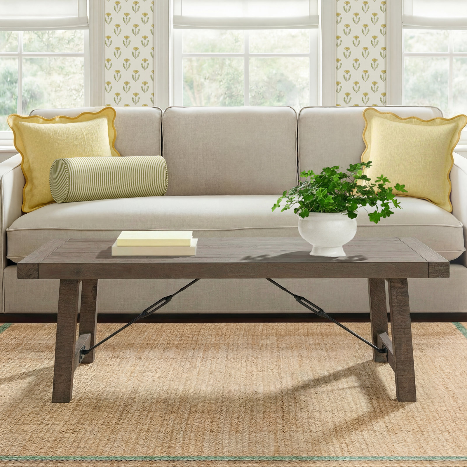 Edelen Coffee Table, Distressed Brown