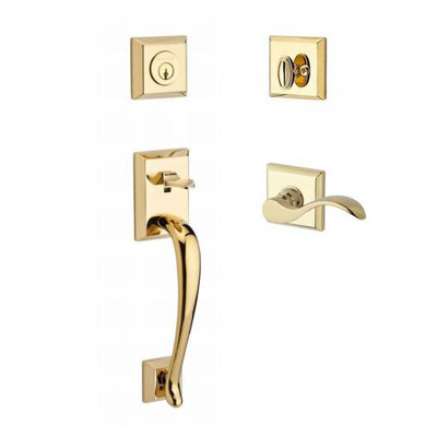 Napa Handleset with Single Cylinder Deadbolt and Door Lever and Rosette