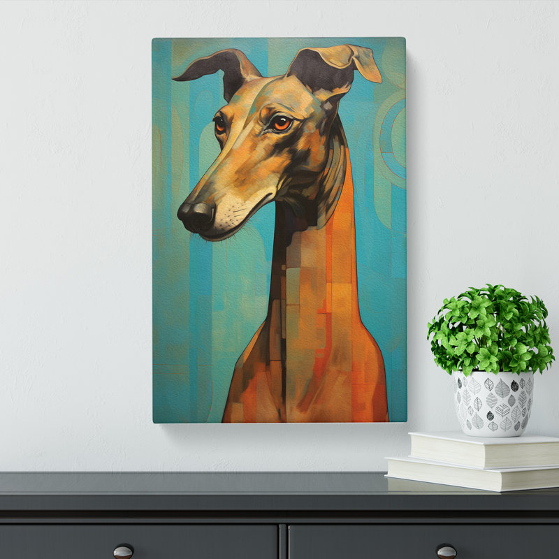 Greyhound - No Frame Print, 50cm H x 35cm W x 3cm D