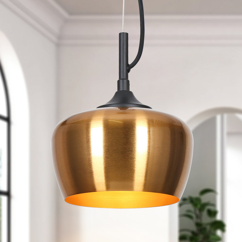 Justyce 1-Light Dome Kitchen Island Pendant