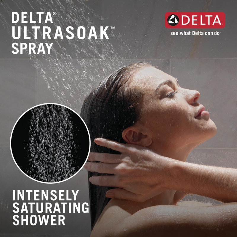Multi Function Fixed Shower Head with H2Okinetic Technology, Venetian Bronze