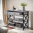 3 Tier Console Table With 2 Drawers and Storage Shelves