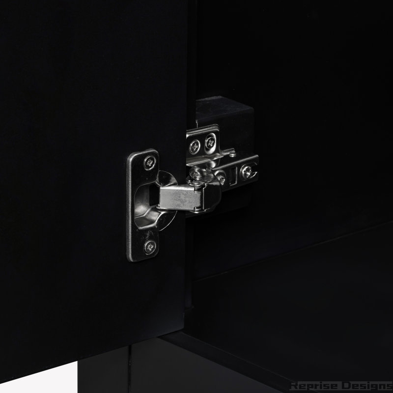 Base de meuble-lavabo simple 35,5 po seulement, Noir, Argent