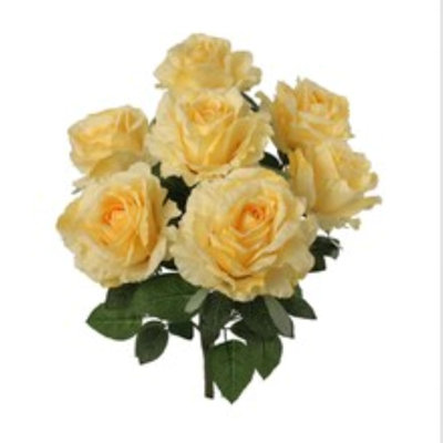 Rosier avec 7 fleurs en soie 20 po - paquet de 4