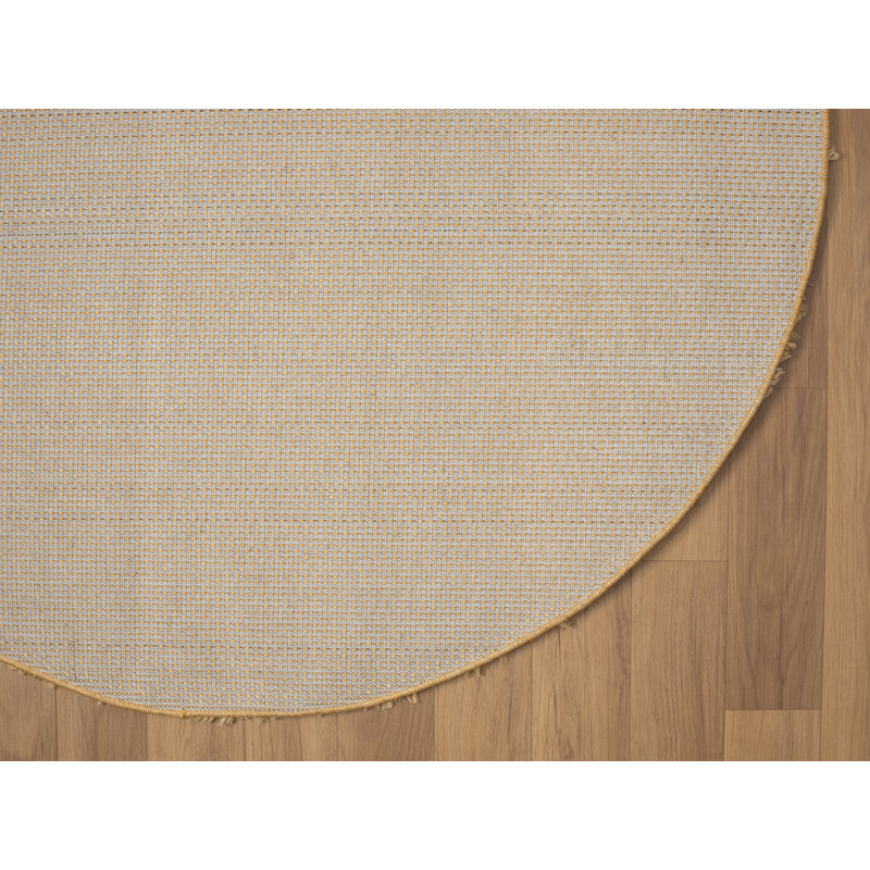Shaggy Lush Golden Yellow Rug, Round 150cm