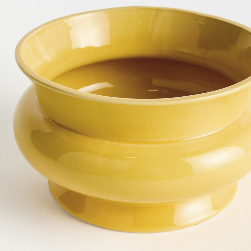 Ninnekah WIDE POT, 9.25", Yellow