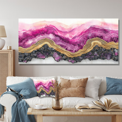 «Forest River of Amethyst Crystal II», impression murale en métal forêt