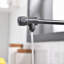 Robinet de cuisine de purificateur d'eau potable avec support de séchage pour vaisselle, robinet d'évier de cuisine rétractable (noir mat)