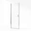 Porte de douche pivotante semi-sans cadre 30 po x 72 po avec verre trempé transparent de 1/4 po (6 mm) et poignée, chrome-124870120