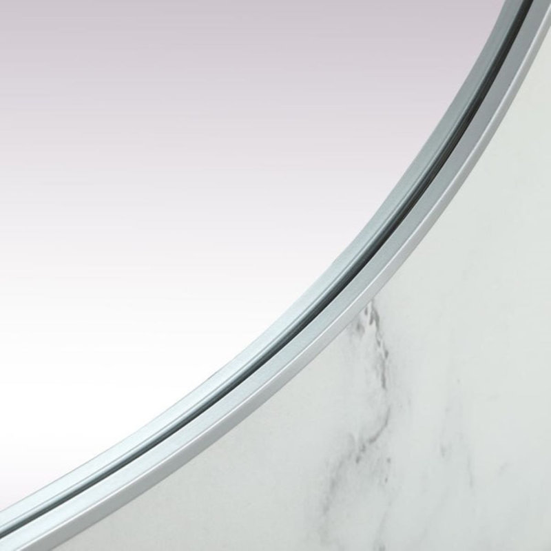 Miroir mural Elington, Argent, 60 po x 30 po 