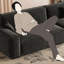 Canapé modulaire en chenille noire-349880898