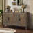Cabinets, 60” Modern Farmhouse 4-Door with Adjustable Shelf Natural Fir Wood Walnut Brown | Hallway | Traditional
