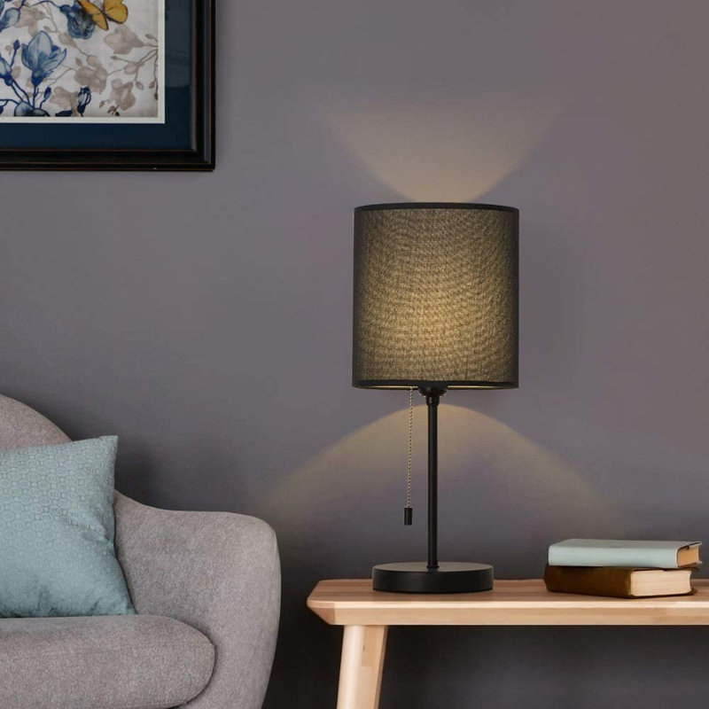 Federigo Metal Table Lamp, Black
