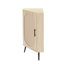 Tablette d'angle avec porte décorative - carré de 15,64 po, panneau non épissable, pratique pour la chambre à coucher, poids de 34,53 lb, bloc-notes, peu encombrant