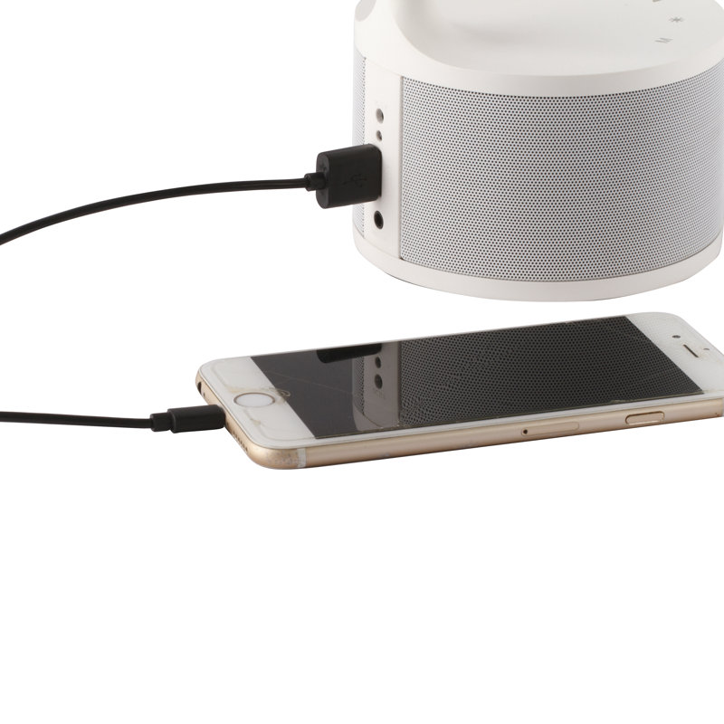 Lampe de bureau double à DEL OttLite avec haut-parleur Bluetooth USB, 3 lumières, 3 couleurs, cou flexible