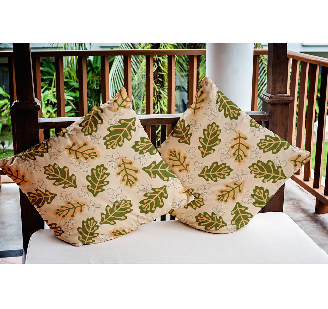 Polyfill Indoor / Outdoor Floral Square Throw Cushion e by design