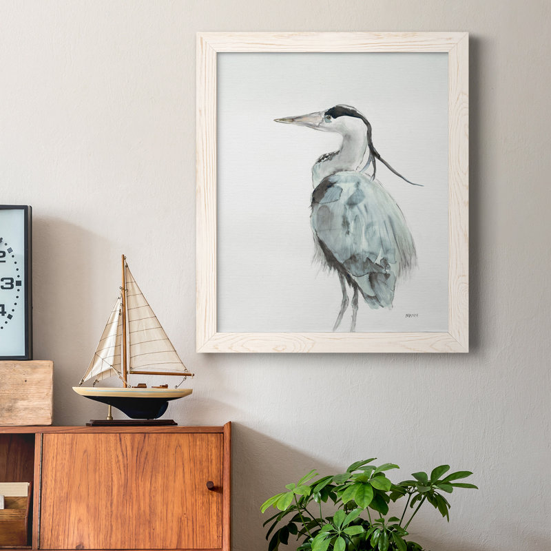 Blue Heron II, reproduction encadrée de qualité supérieure - prête à être accrochée, H 20 po x l 17 po x P 1,5 po